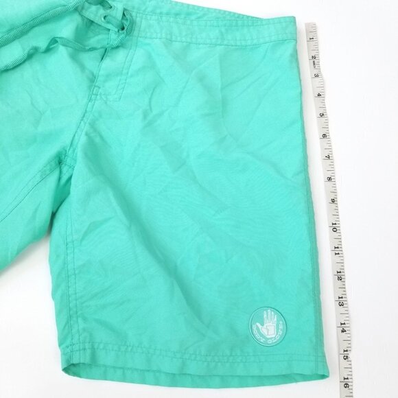 Body Glove 90s Aruba Neon Mint Green 16 Inch Board Shorts Swim Trunks Mens Small - Picture 3 of 5
